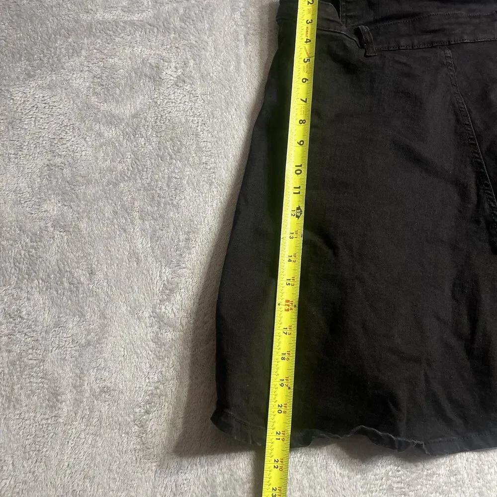 Hell Bunny Dakota Denim Pinafore Dress size large Overalls Skirt Dark Jean Dress - Picture 5 of 9